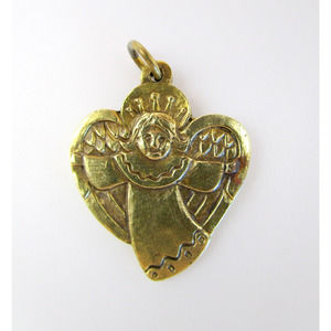 Jeep Collins Brass Guardian Rachel's Angel Vintage Pendant
